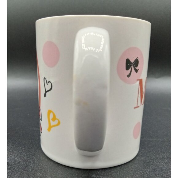 Disney Minnie Mouse Ceramic Coffee Cup White Pink Drinking Mug Hearts Polka Dot - Picture 9 of 16